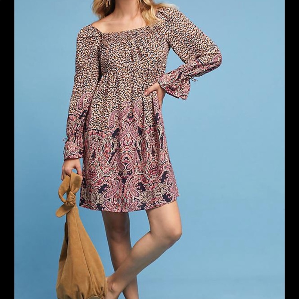 Anthropologie Maeve Miou BoHo Dress Sz Large